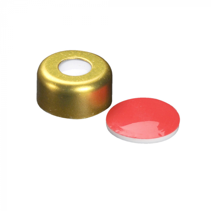 WHEATON® µL MicroLiter® 11 mm 压接密封件（带隔膜），聚四氟乙烯/硅树脂，磁性