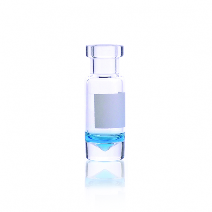 WHEATON® µL MicroLiter® 12 x 32 mm 压接密封瓶, 11mm 压接, 透明, 1.8 mL, 带贴片, 非硅烷化