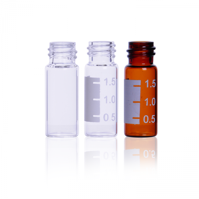WHEATON® µL MicroLiter® 12 x 32mm，10-425螺纹小瓶，透明，非硅烷化，不带贴片