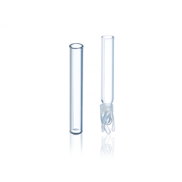 WHEATON® 标准开口小瓶 12 x 32mm, 限量插入，玻璃，带底部弹簧，0.1mL