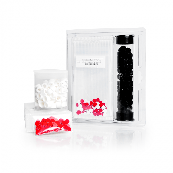 WHEATON® µL MicroLiter® 元件套装，浓缩瓶，带瓶盖，4mL，黑色聚丙烯，透明，聚四氟乙烯/硅胶隔膜，不带补片