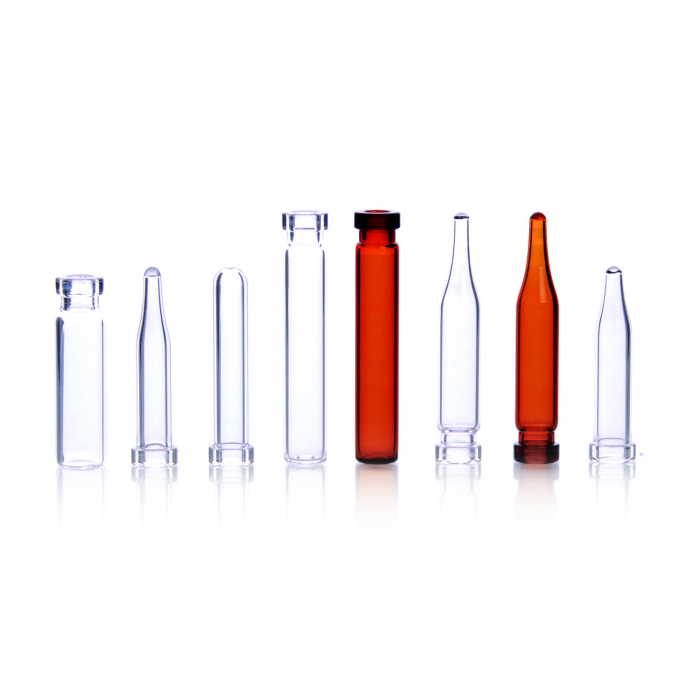 WHEATON® µL MicroLiter® 8毫米压接顶端处理小瓶，透明，圆底，6毫米