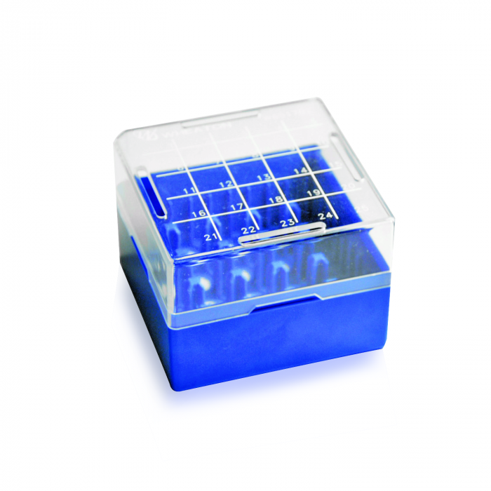 WHEATON® KEEPIT® 冷冻箱，KeepIT®-25 用于外螺纹小瓶，蓝色