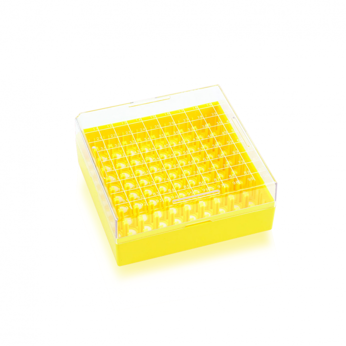 WHEATON® KEEPIT® 冷冻箱，低型 KeepIT®-100 用于内螺纹小瓶，黄色