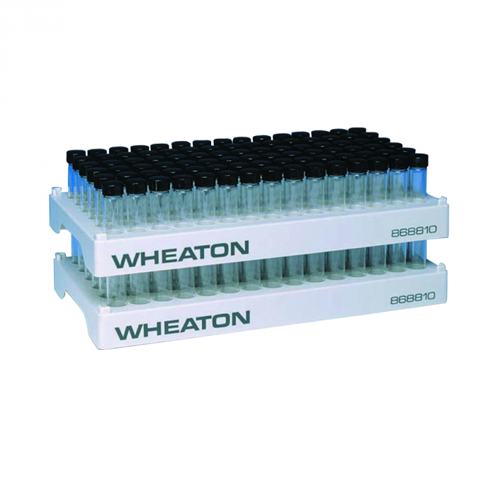 WHEATON® 聚丙烯小瓶架，90个位置，17.1 mm开口内径