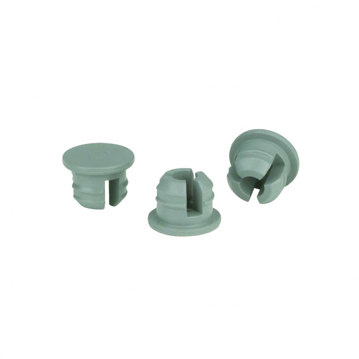 WHEATON® 薄型法兰塞，20mm 薄型法兰卡入式灰色氯丁基 / 49