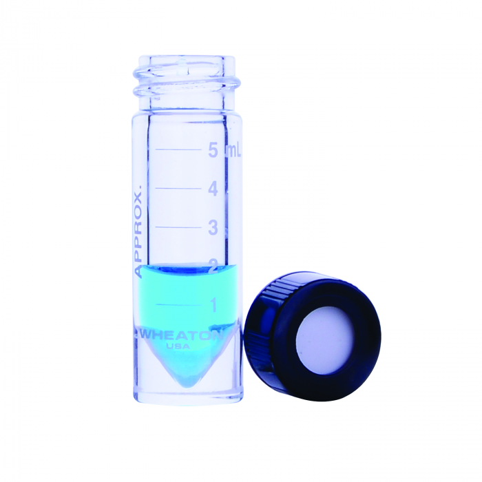 WHEATON®NextGen™ V Vial®5mL，刻度，敞口，螺帽，聚四氟乙烯/硅树脂