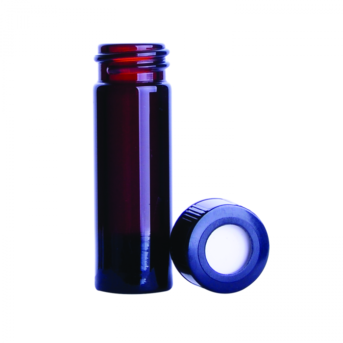 WHEATON® NextGen™ V Vial® 5mL，棕色小瓶，敞口，螺旋盖，聚四氟乙烯/硅树脂