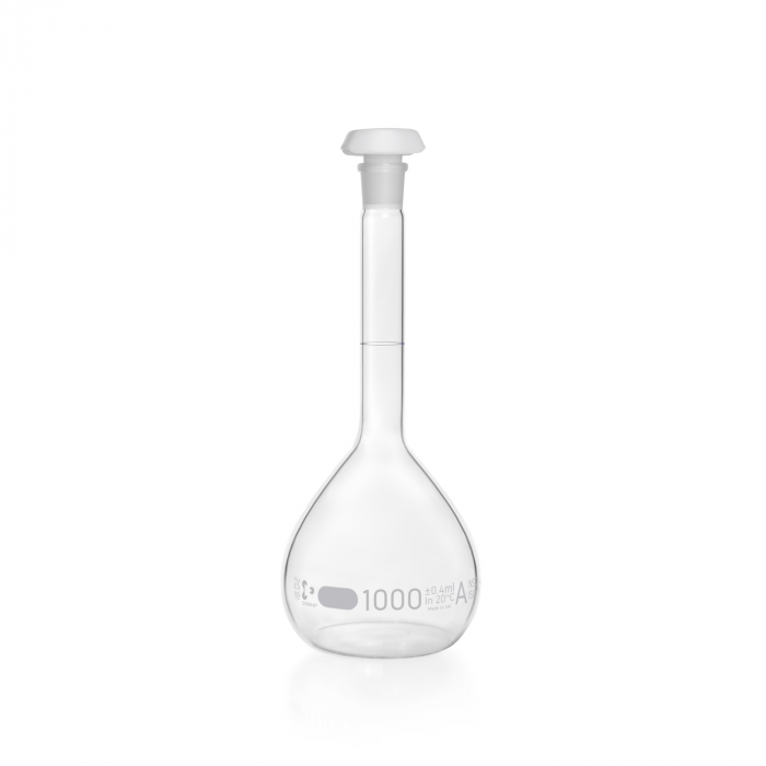 DURAN® 容量瓶，A 级，批次证书，1000 mL