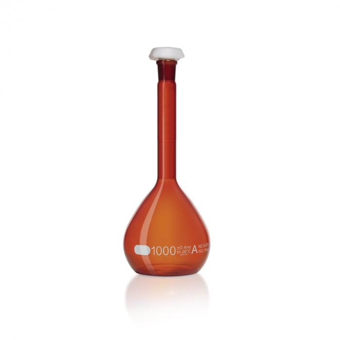 DURAN® 容量瓶，A 级，棕色，带单独证书，1000ml