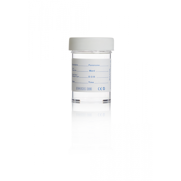 WHEATON® 60 毫升聚苯乙烯容器，印刷标签，金属盖