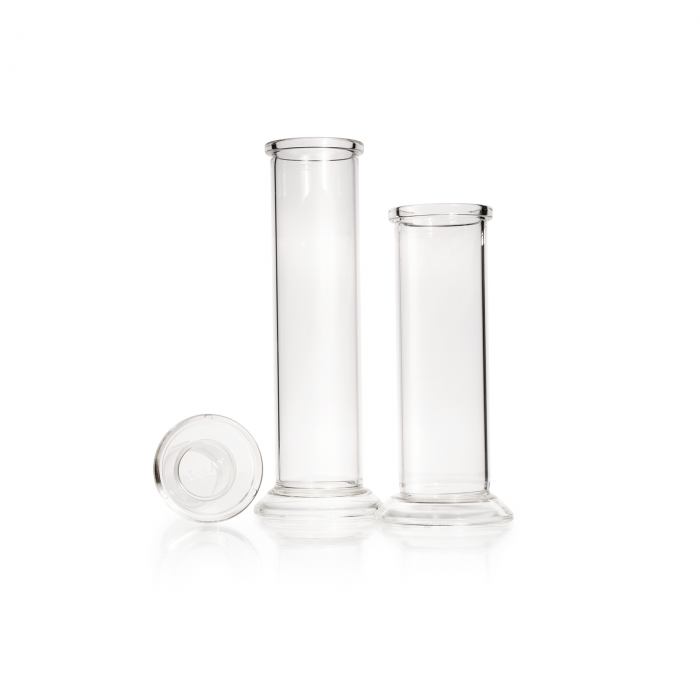 DURAN® 普通圆筒，圆形底座和压花，40 x 200 毫米