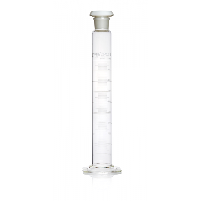 Pyrex® 混合瓶，A 级，批次认证，带聚乙烯塞，1000 mL