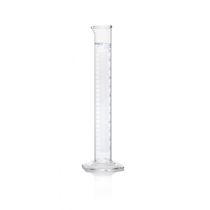 Pyrex® 量筒，B 级，高型，重型边缘，250 mL