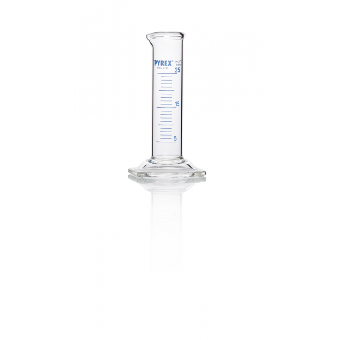 Pyrex® 量筒，B 级，蹲式，带重型边缘，25 mL
