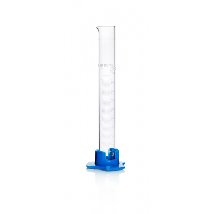 Pyrex® 量筒，B 级，带可拆卸塑料支脚，100  mL