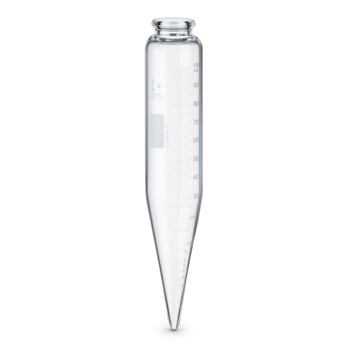 DURAN® 油离心管，锥形，长锥形，每 mL 刻度，100 mL