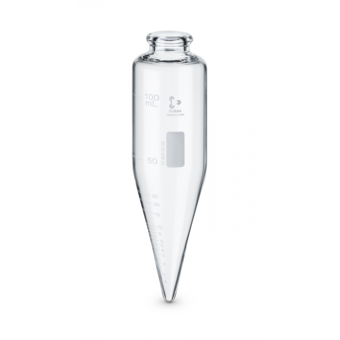 DURAN® 油离心管，锥形，短锥形，100 mL