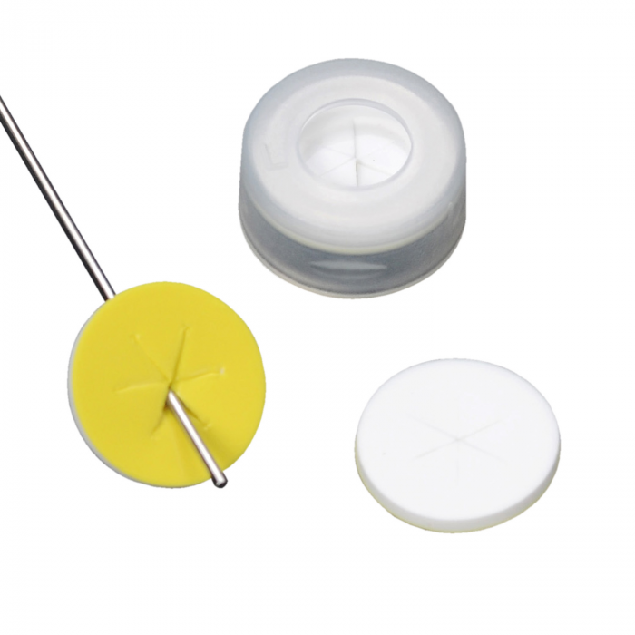 WHEATON® µL MicroLiter® 11 mm 弹簧扣帽，星形刻痕，自然色