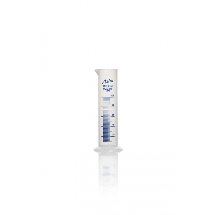 AZLON®量筒，蹲式，聚丙烯，100 mL