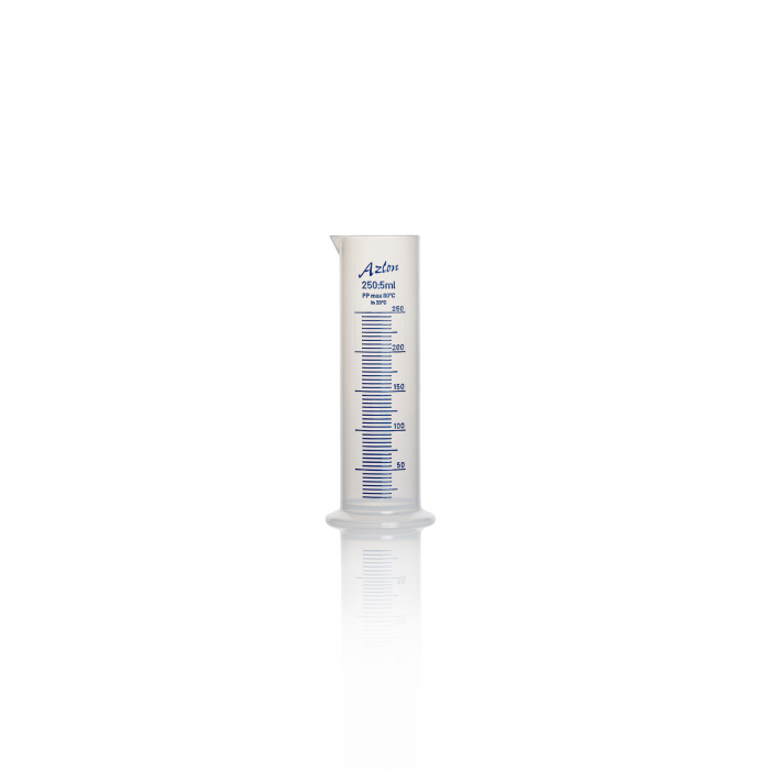 AZLON®量筒，蹲式，聚丙烯，250mL