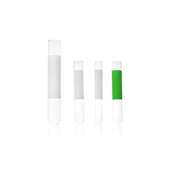 KIMBLE® MARK-M® 硼硅玻璃管，带白色 1-3/8" 垂直标签，13 x 100 mm，9 mL