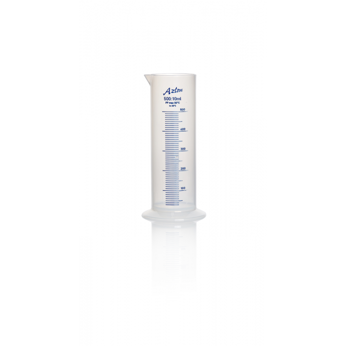 AZLON®量筒，蹲式，聚丙烯，500mL