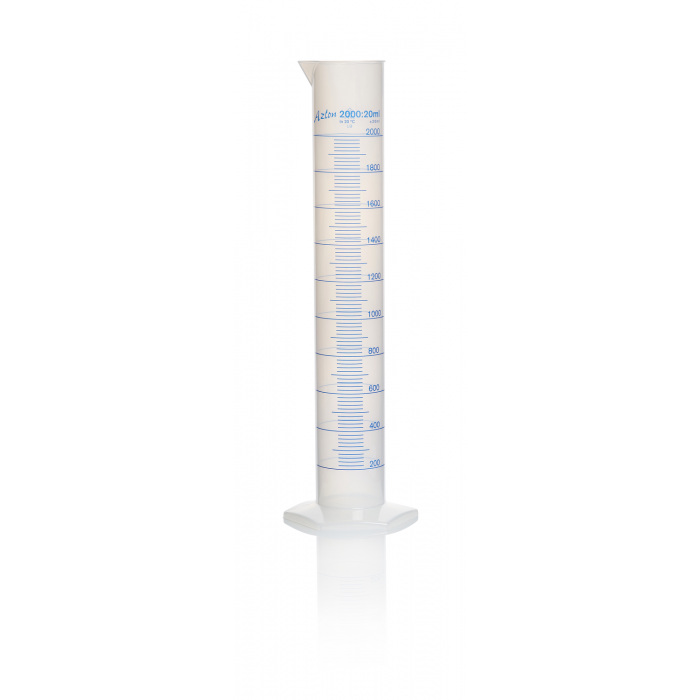 AZLON® 量筒，印有刻度，B 级，聚丙烯，2000mL