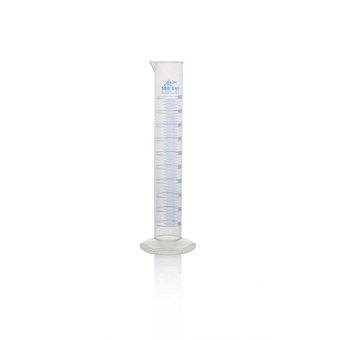 AZLON®量筒，印有刻度，A 级，PMP (TPX)，500mL