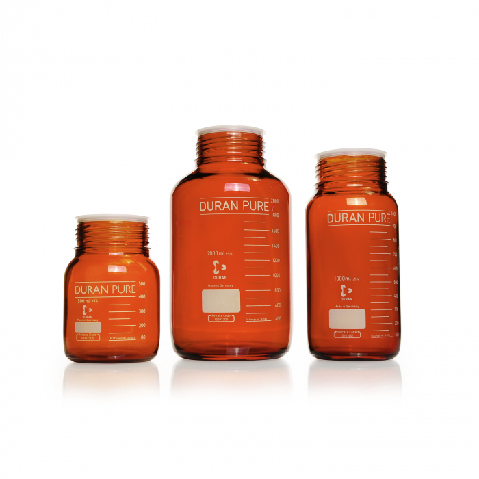 DURAN® PURE GLS 80® 瓶，广口，棕色