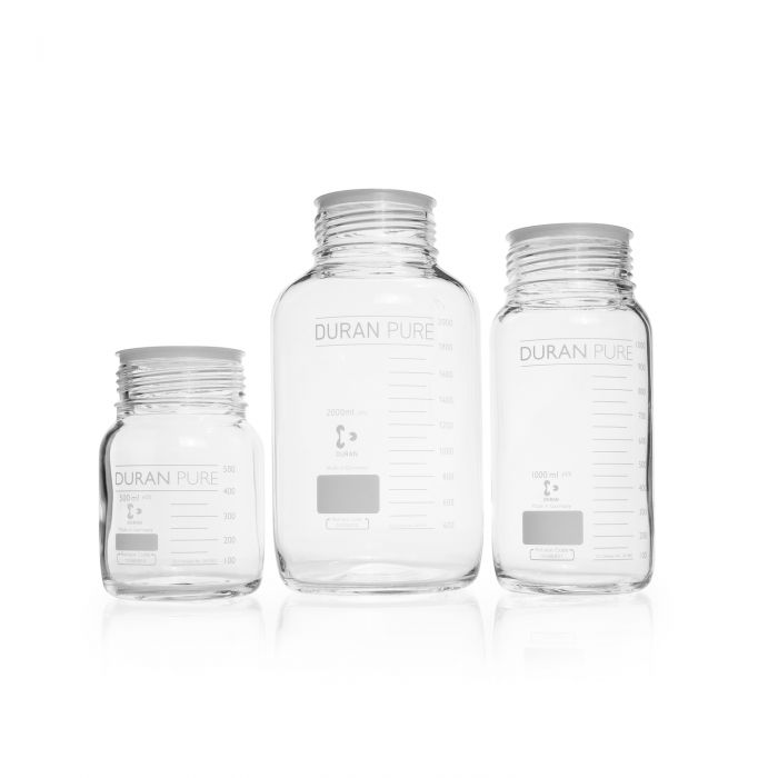 DURAN® PURE GLS 80® 瓶，宽口，透明