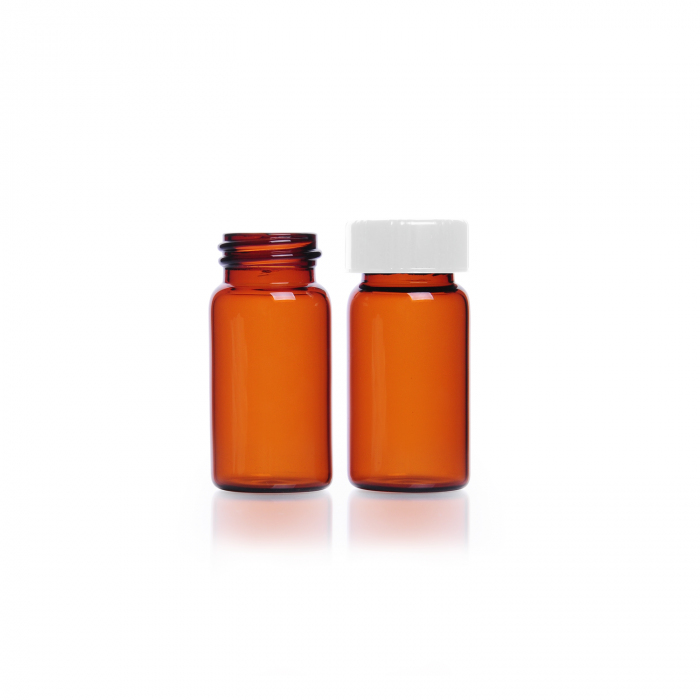KIMBLE® 棕色样品瓶，带聚丙烯盖和聚四氟乙烯面硅胶隔板