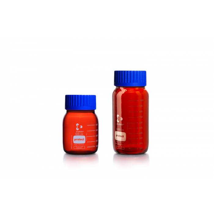 DURAN® GLS 80® protect 棕色广口实验室瓶