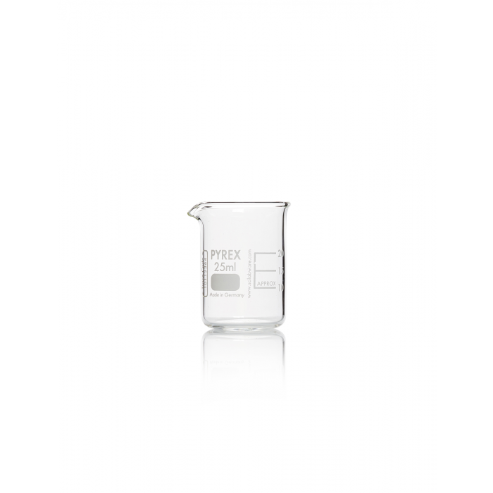 PYREX®烧杯，低形，格里芬，带嘴，25 mL