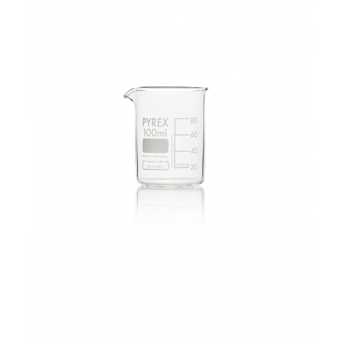 PYREX®烧杯，低形，格里芬，带嘴，100 mL