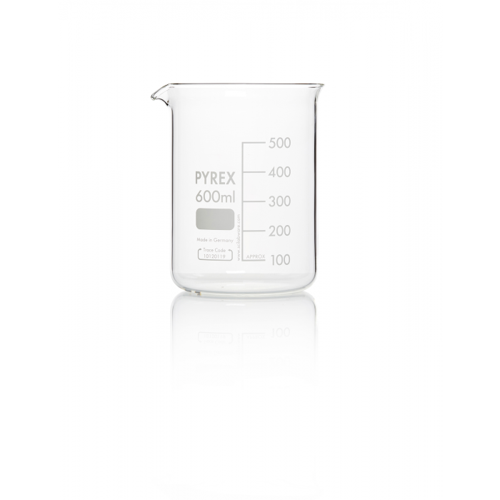 PYREX®烧杯，低形，格里芬，带嘴，600 mL