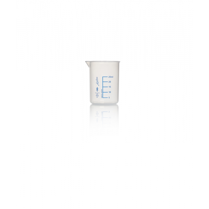 AZLON® 烧杯，锥形，印有刻度，聚丙烯，25  mL