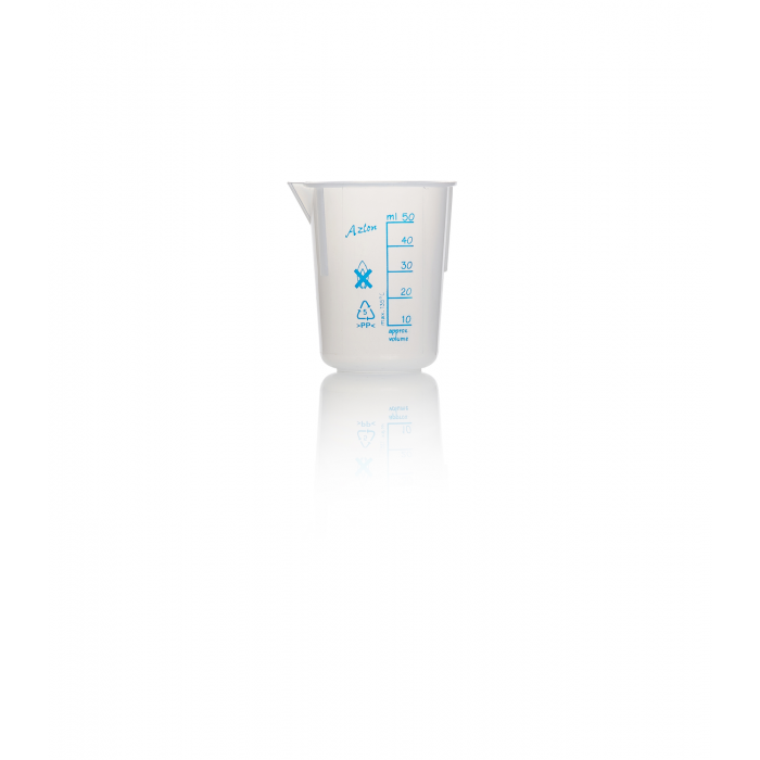 AZLON® 烧杯，锥形，印有刻度，聚丙烯，50mL