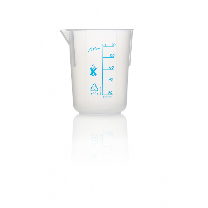 AZLON® 烧杯，锥形，印有刻度，聚丙烯，100mL