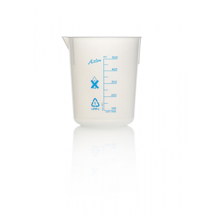 AZLON® 烧杯，锥形，印有刻度，聚丙烯，500mL
