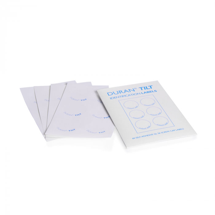 DURAN® TILT GL 56瓶盖标签,可打印,自粘,聚酯,白色