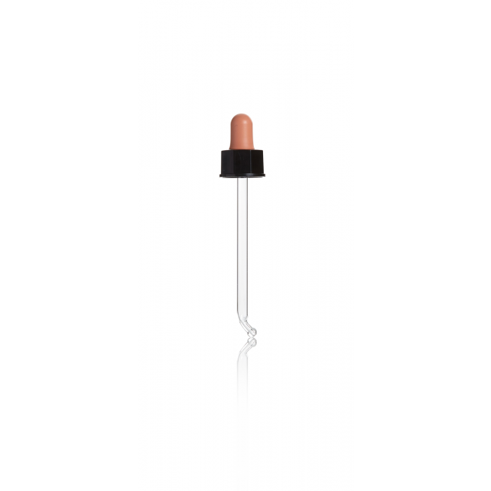 WHEATON® 玻璃滴管组件，黑色瓶盖，粉色灯泡，GL14，适用于 20 mL