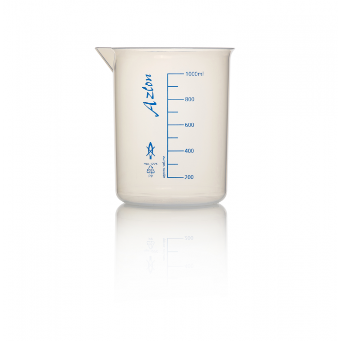 AZLON® 烧杯，低形格里芬式，聚丙烯，1000mL