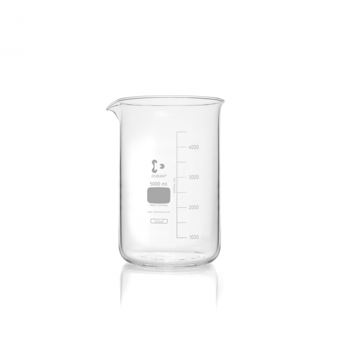 DURAN® 烧杯，低型，带槽口，5000 mL