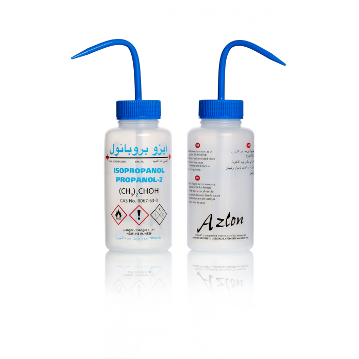 Azlon® 多语言安全通气清洗瓶，异丙醇