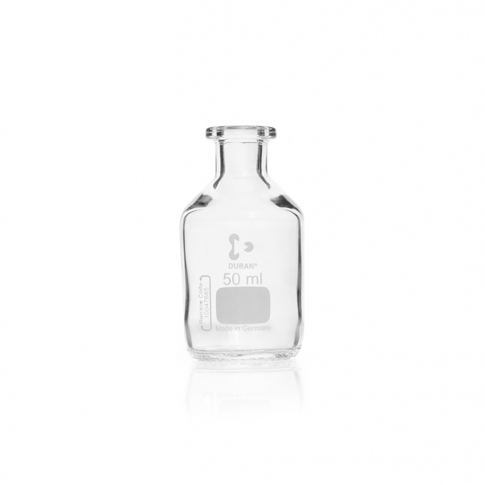 DURAN® 微生物培养瓶, 窄口, 未磨砂处理, 带印刷区, 50ml