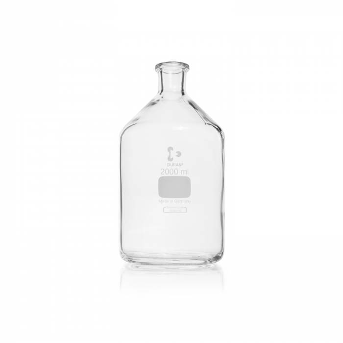 DURAN® 微生物培养瓶, 窄口, 未磨砂处理, 带印刷区, 2000ml