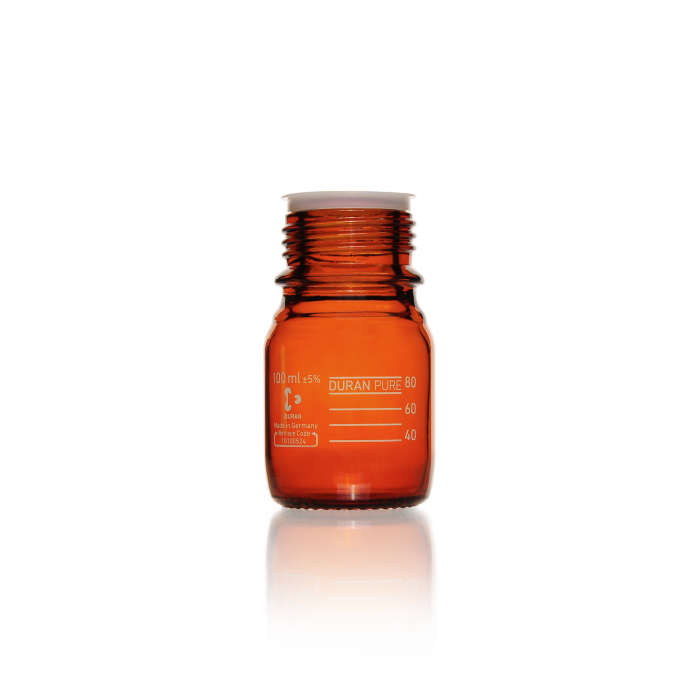 DURAN® PURE 瓶，棕色，GL 45，100 mL