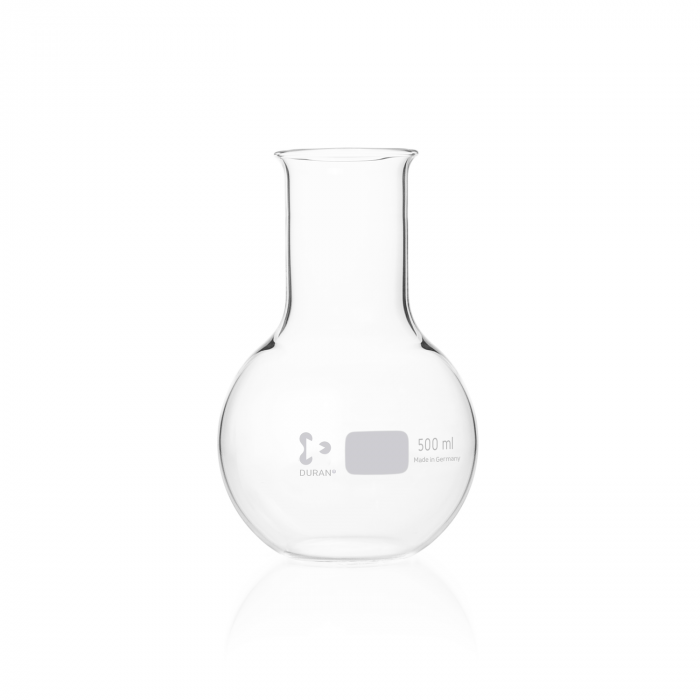 DURAN® 平底烧瓶，宽颈，带珠边，500 mL