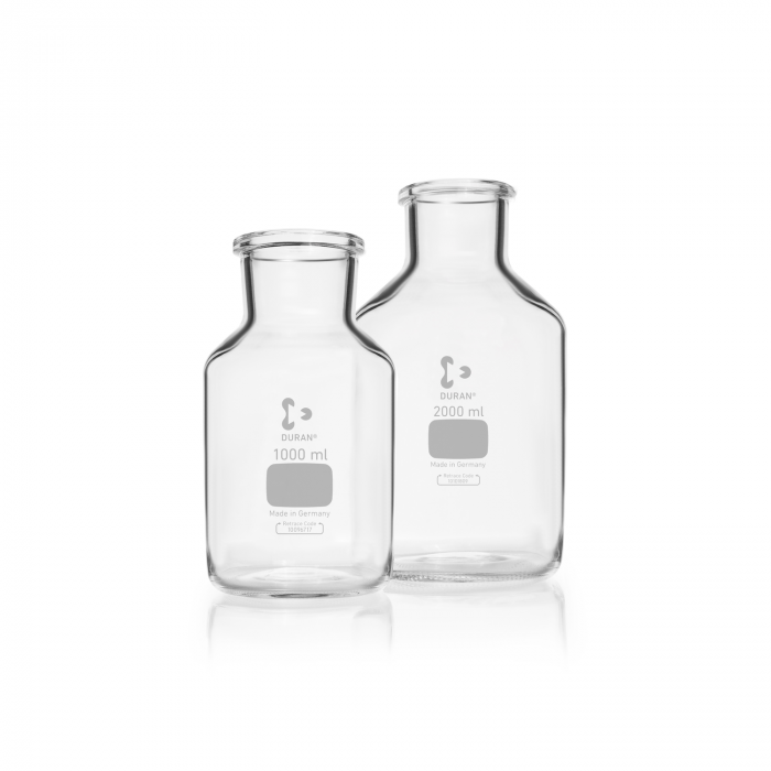 DURAN® 微生物瓶, 宽颈, 未磨砂处理, 带打印区, 20000ml